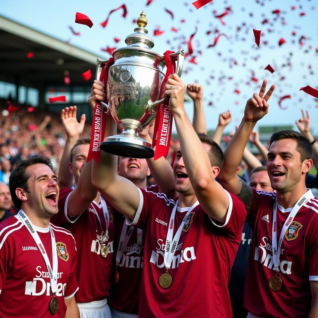 Middlesbrough FC Celebrating League Cup Victory