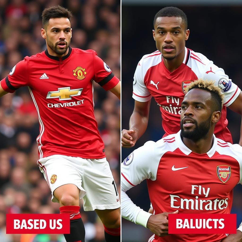 Cầu thủ chủ chốt của Manchester United và Arsenal