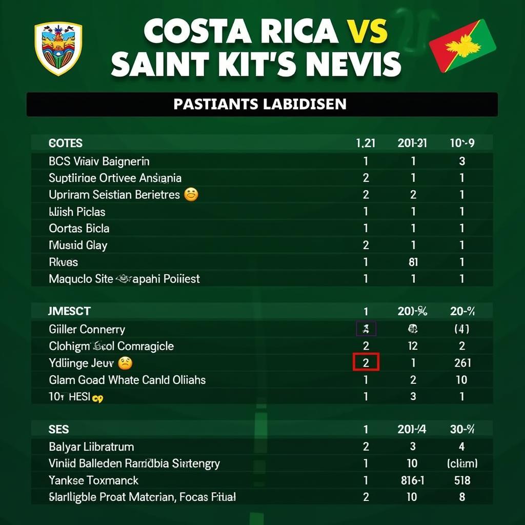 Soi kèo Costa Rica vs Saint Kitts and Nevis