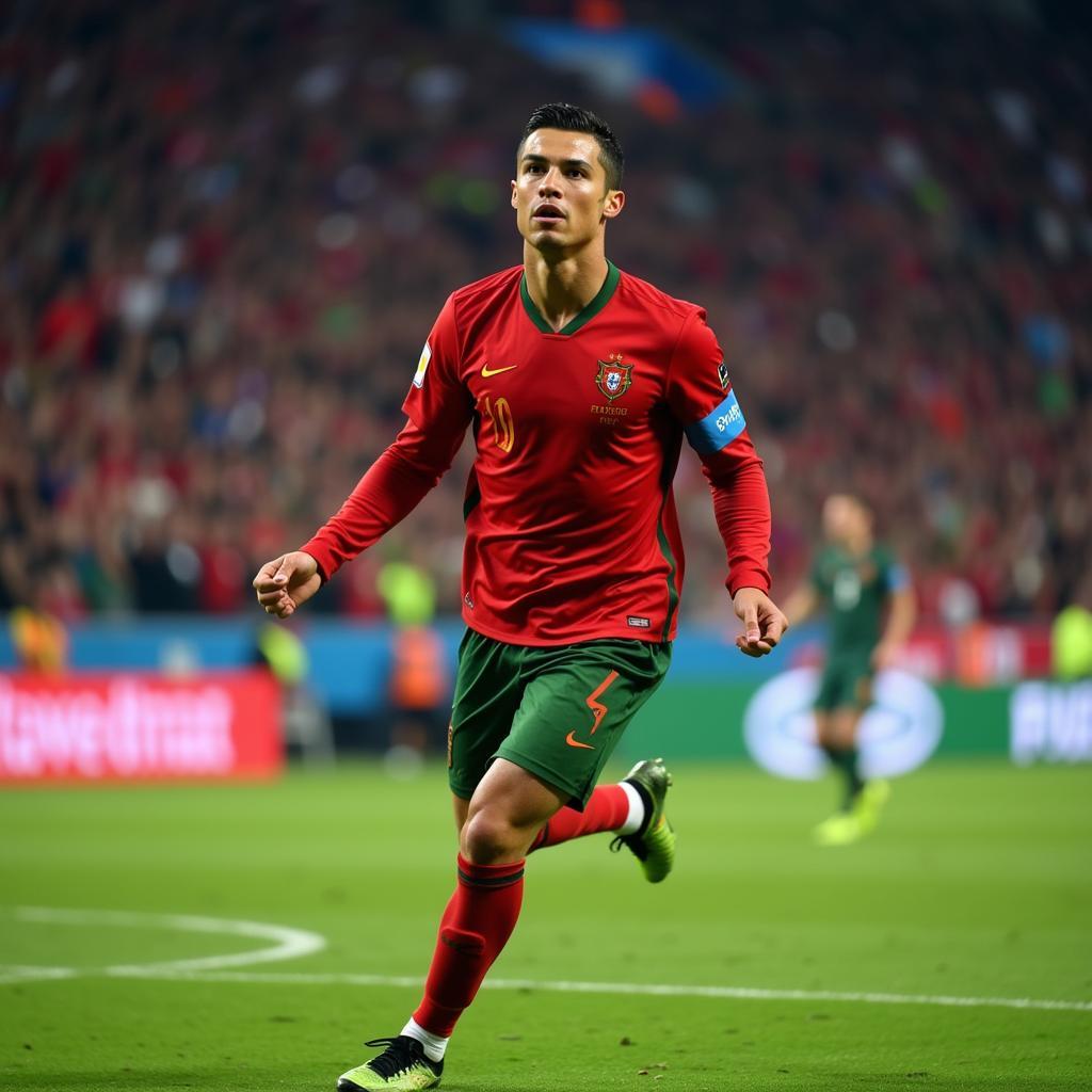 Cristiano Ronaldo ghi bàn cho Đội tuyển Bồ Đào Nha