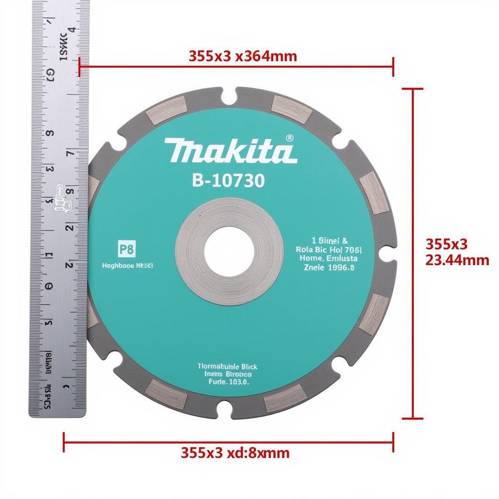 Đá cắt sắt Makita B-10730 kích thước