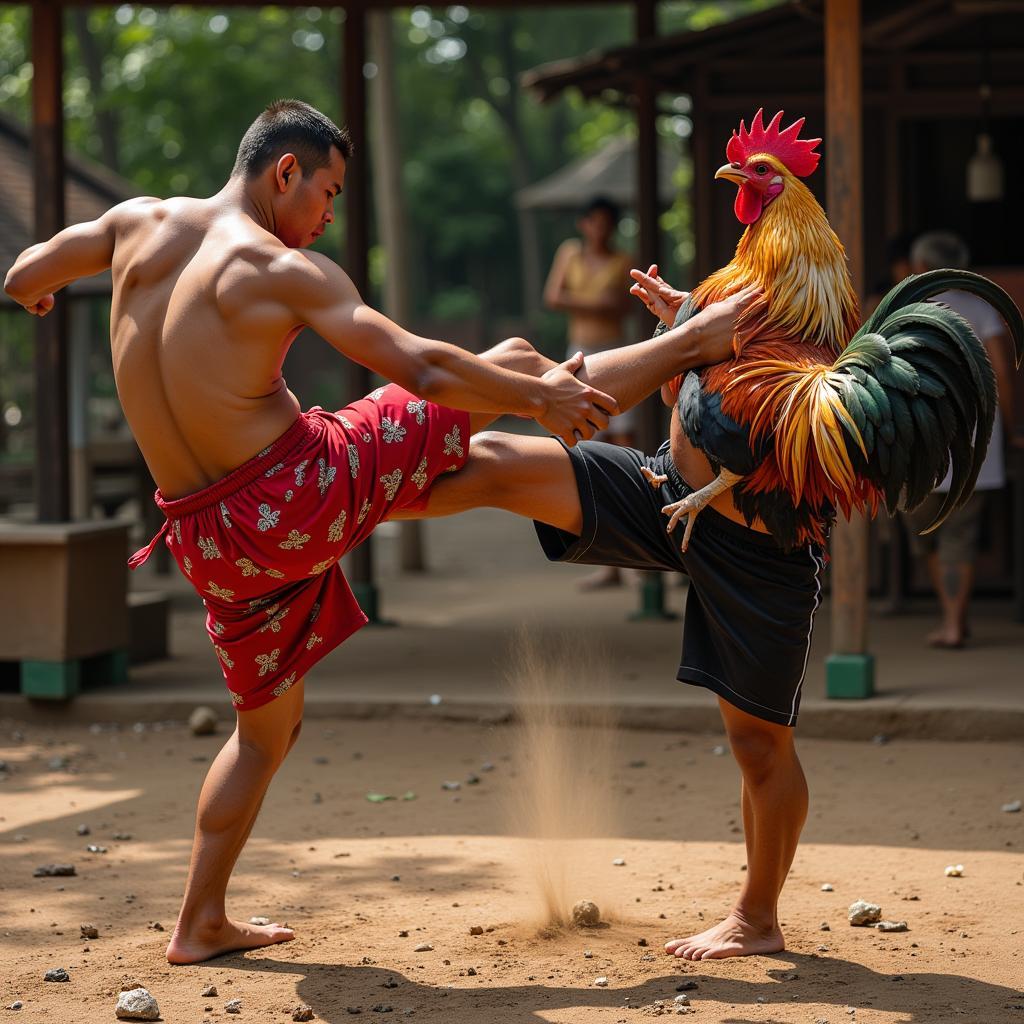 Đá gà đòn Thái Lan: Kỹ thuật