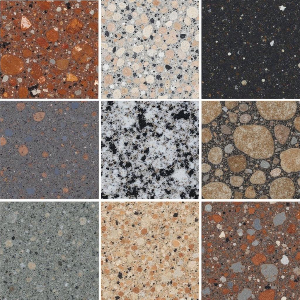 Đá granite Ấn Độ với màu sắc đa dạng, từ trắng, đen, xám đến vàng, nâu, đỏ, đáp ứng mọi nhu cầu thiết kế.