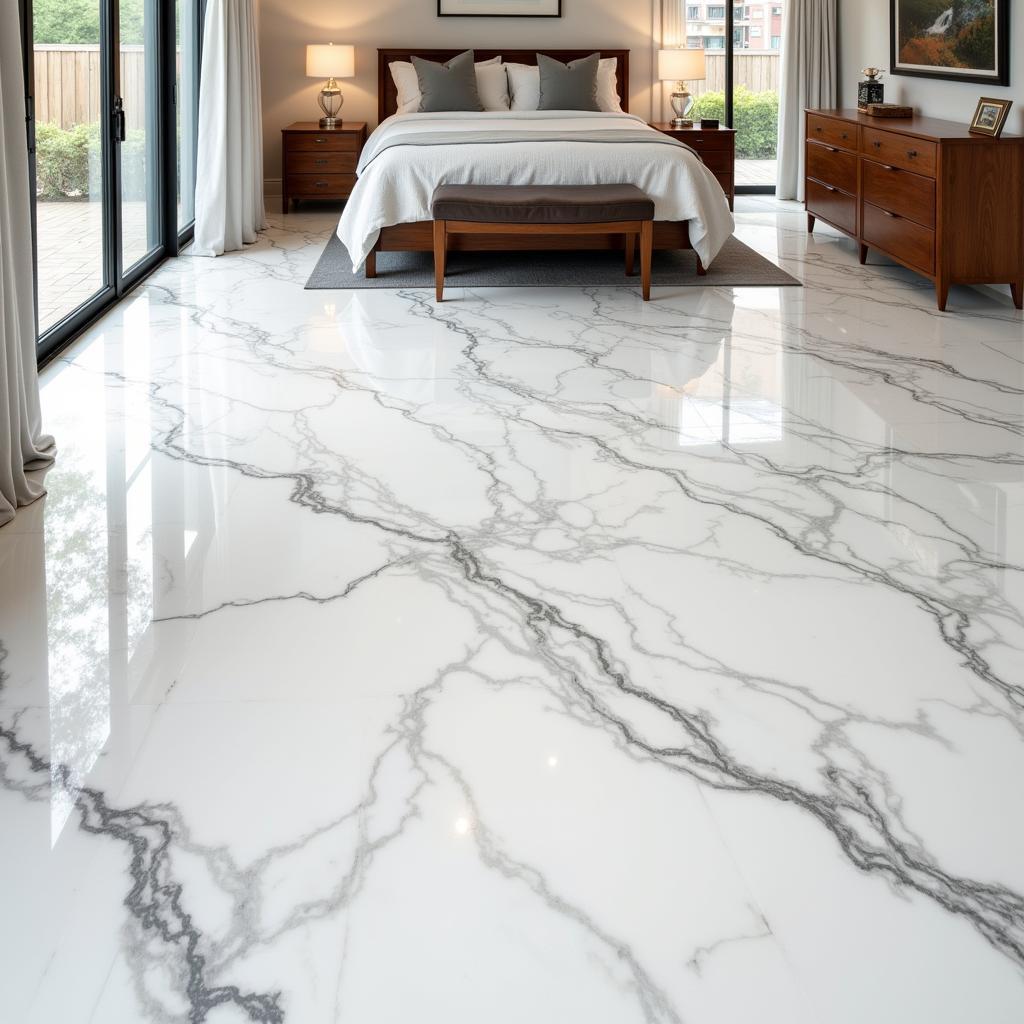 Đá lát nền marble phòng ngủ