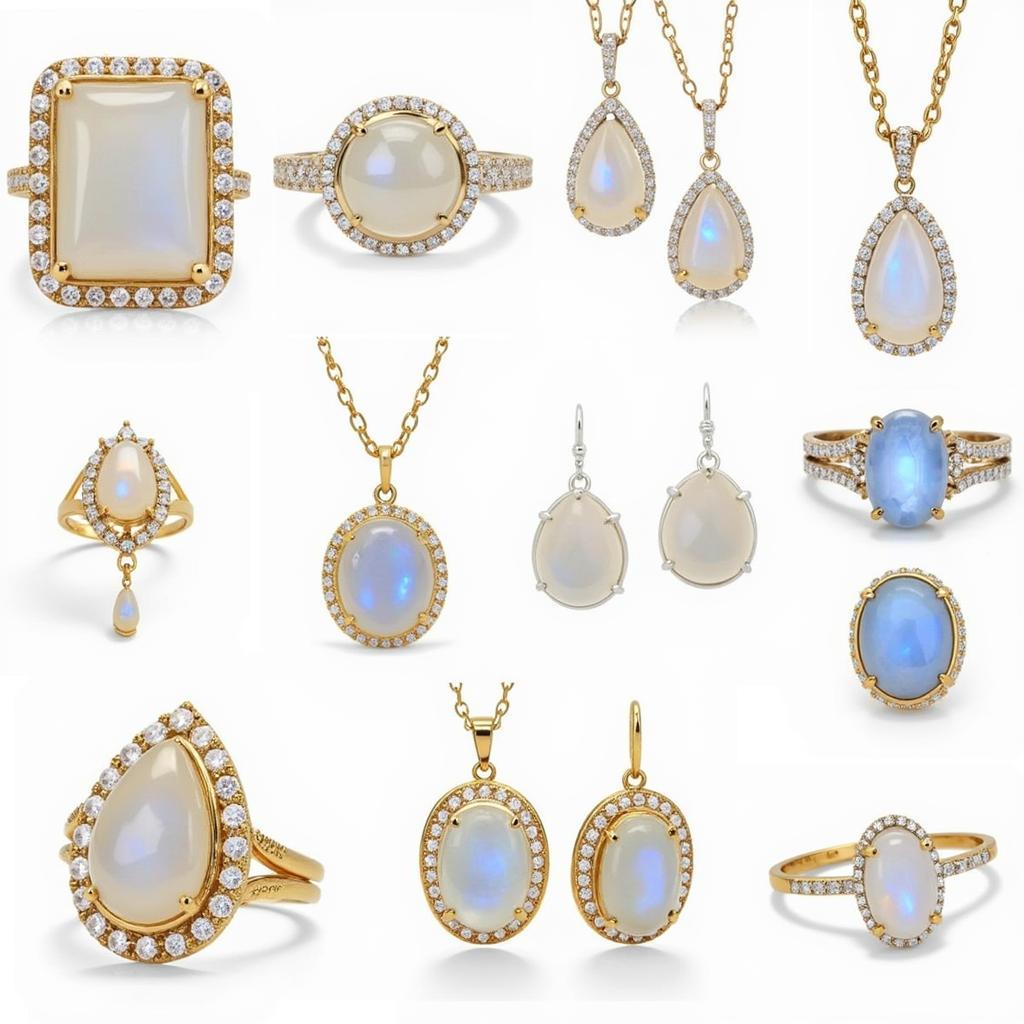 Đá Moonstone Trang Sức Phong Thủy