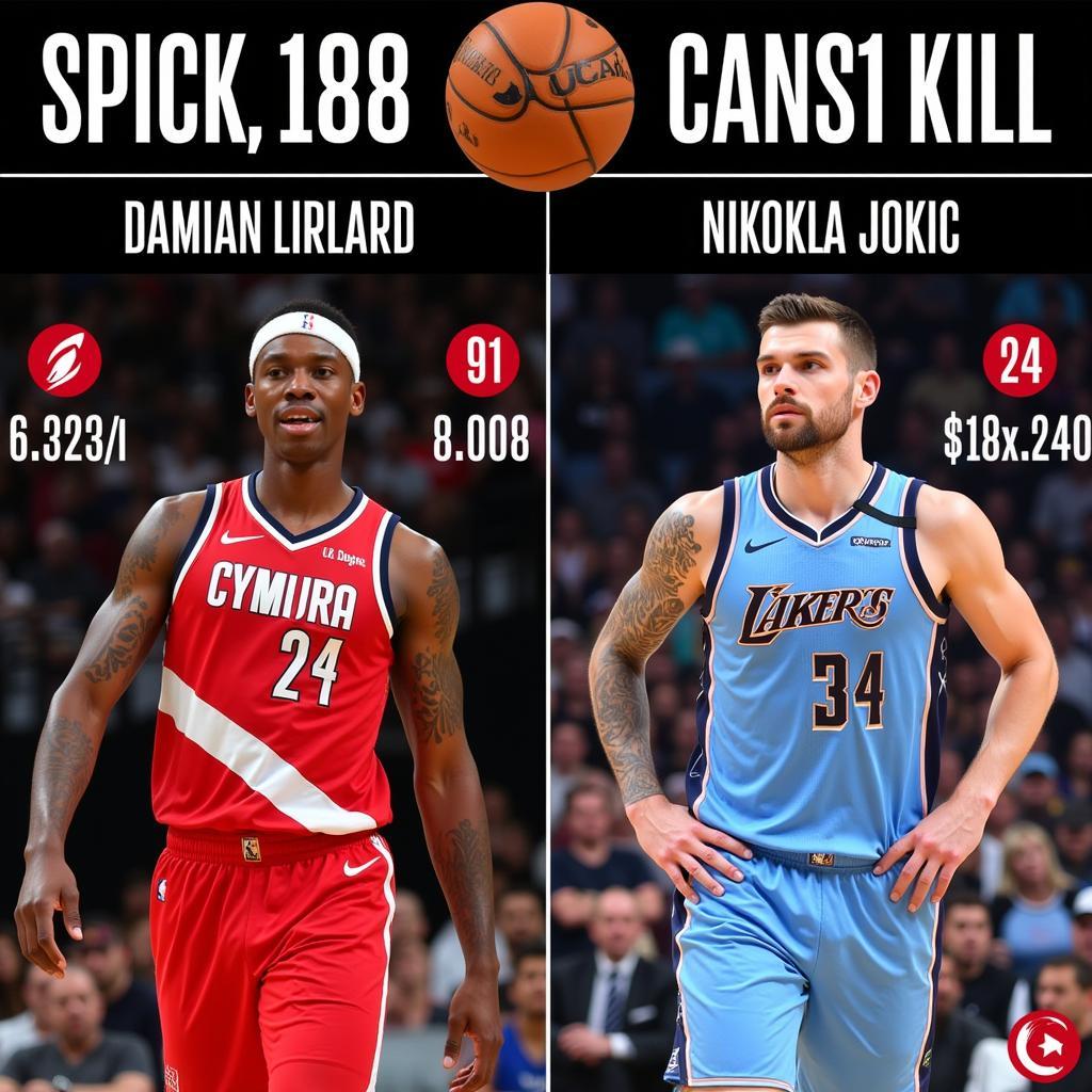 So sánh Damian Lillard và Nikola Jokic