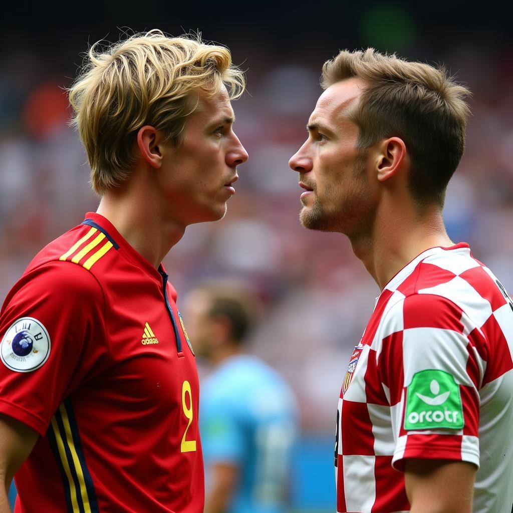 De Bruyne và Modric đối đầu