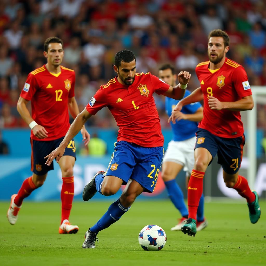 Diego Costa ghi bàn cho Tây Ban Nha trong trận đấu với Bồ Đào Nha tại World Cup 2018