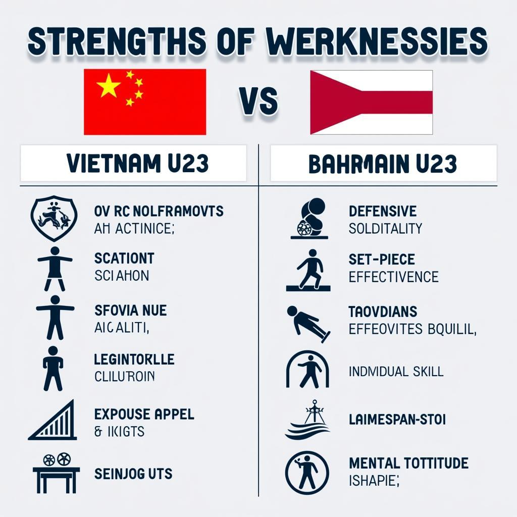 So sánh điểm mạnh yếu giữa U23 Việt Nam và U23 Bahrain