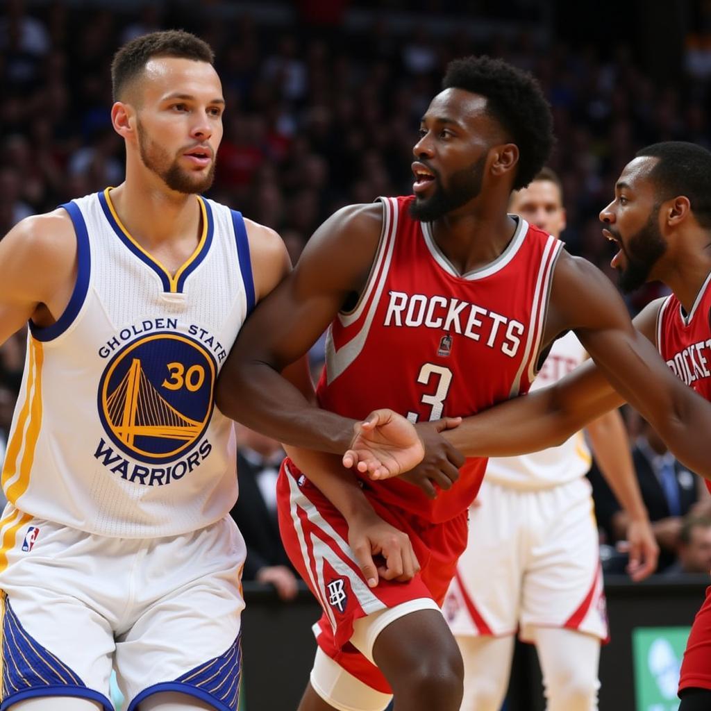 Đối Đầu Warriors Rockets Playoff 2018