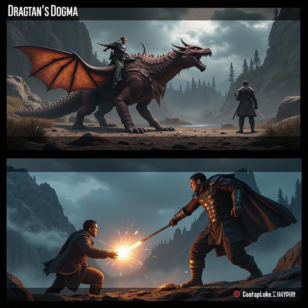 So sánh chiến đấu Dragon's Dogma và Skyrim