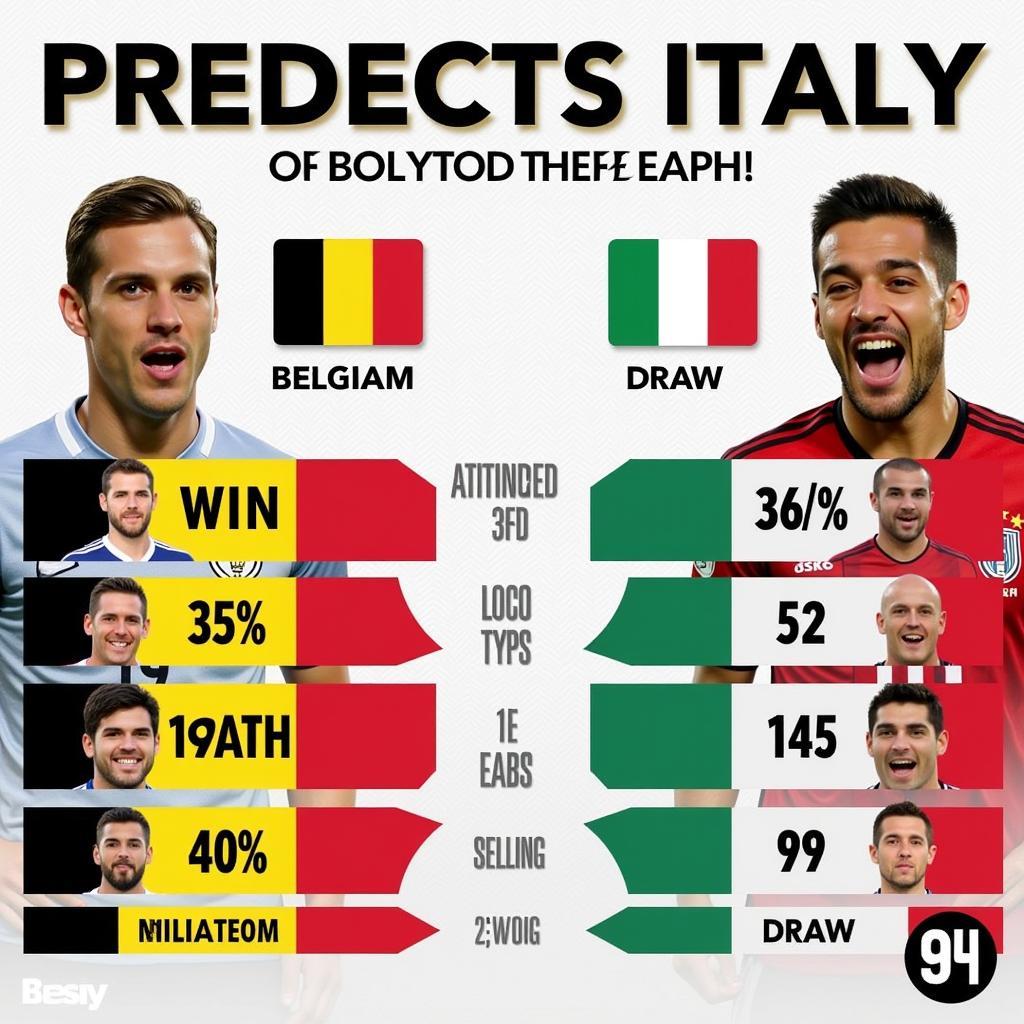 Dự đoán Bỉ vs Ý
