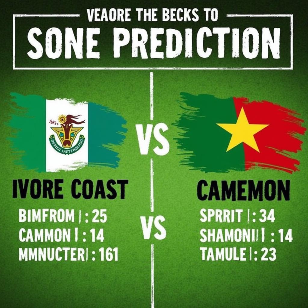 Dự Đoán Kết Quả Bờ Biển Ngà vs Cameroon