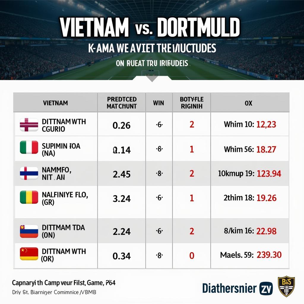 Dự đoán kết quả Việt Nam - Dortmund