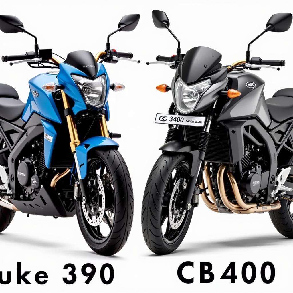 So sánh thiết kế ngoại hình Duke 390 và CB400