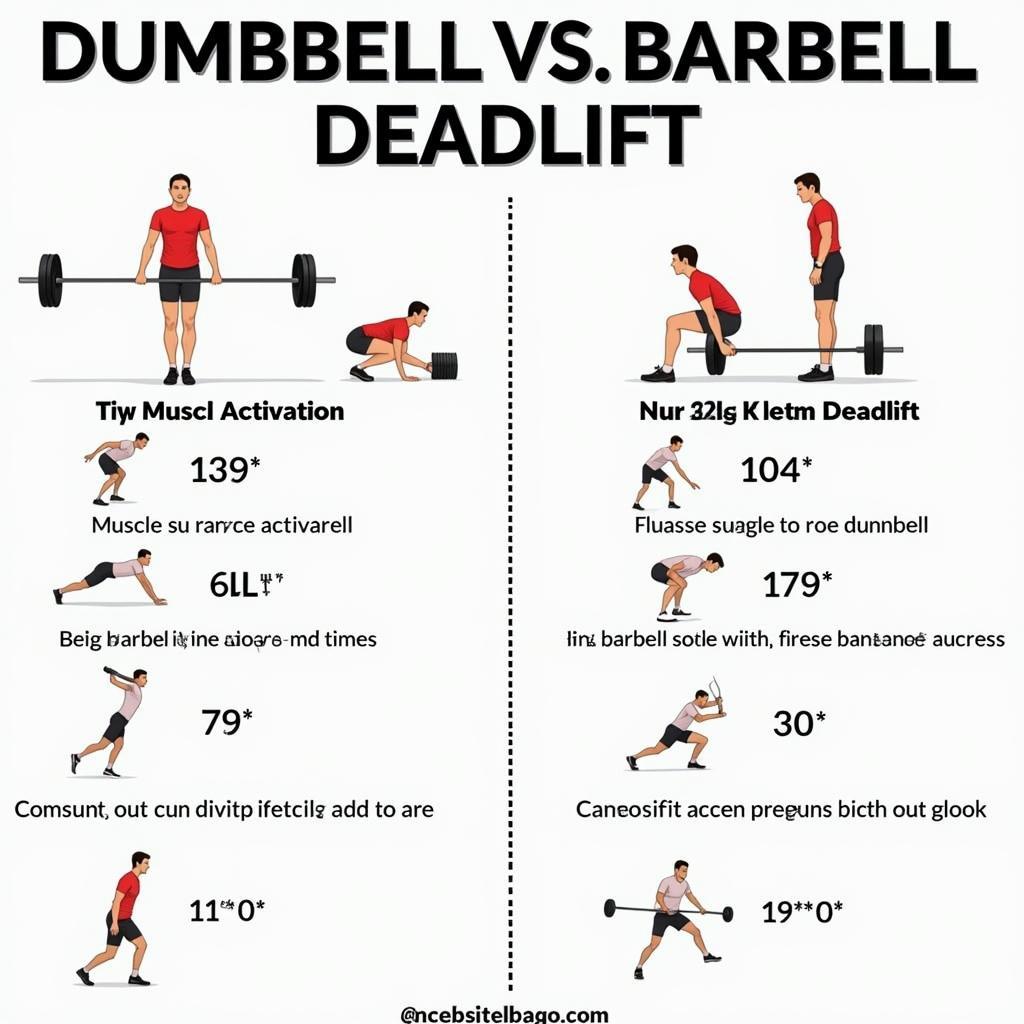 So sánh Dumbbell và Barbell Deadlift