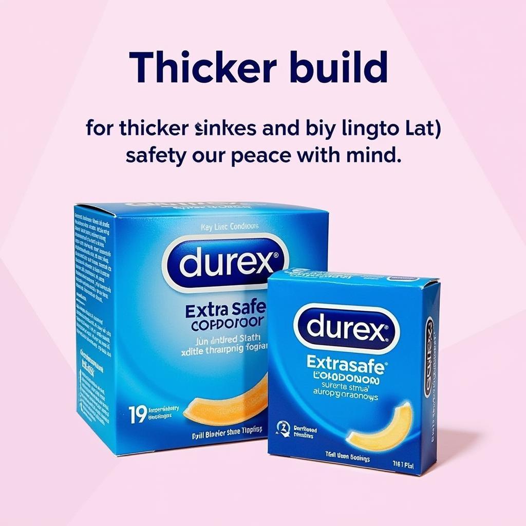 Bao cao su Durex Extra Safe với lớp bảo vệ dày hơn, mang lại sự yên tâm tuyệt đối cho người sử dụng.