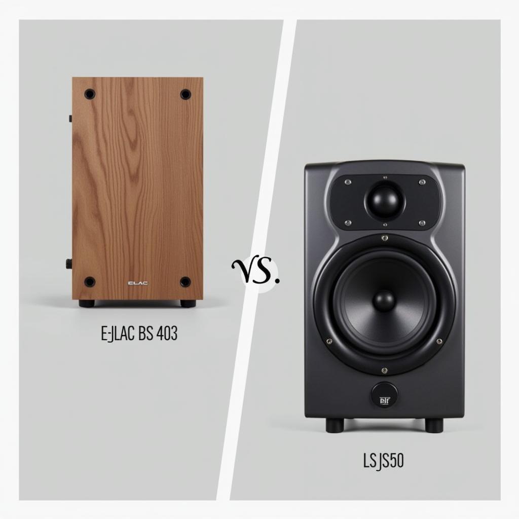 So sánh thiết kế ELAC BS 403 và KEF LS50