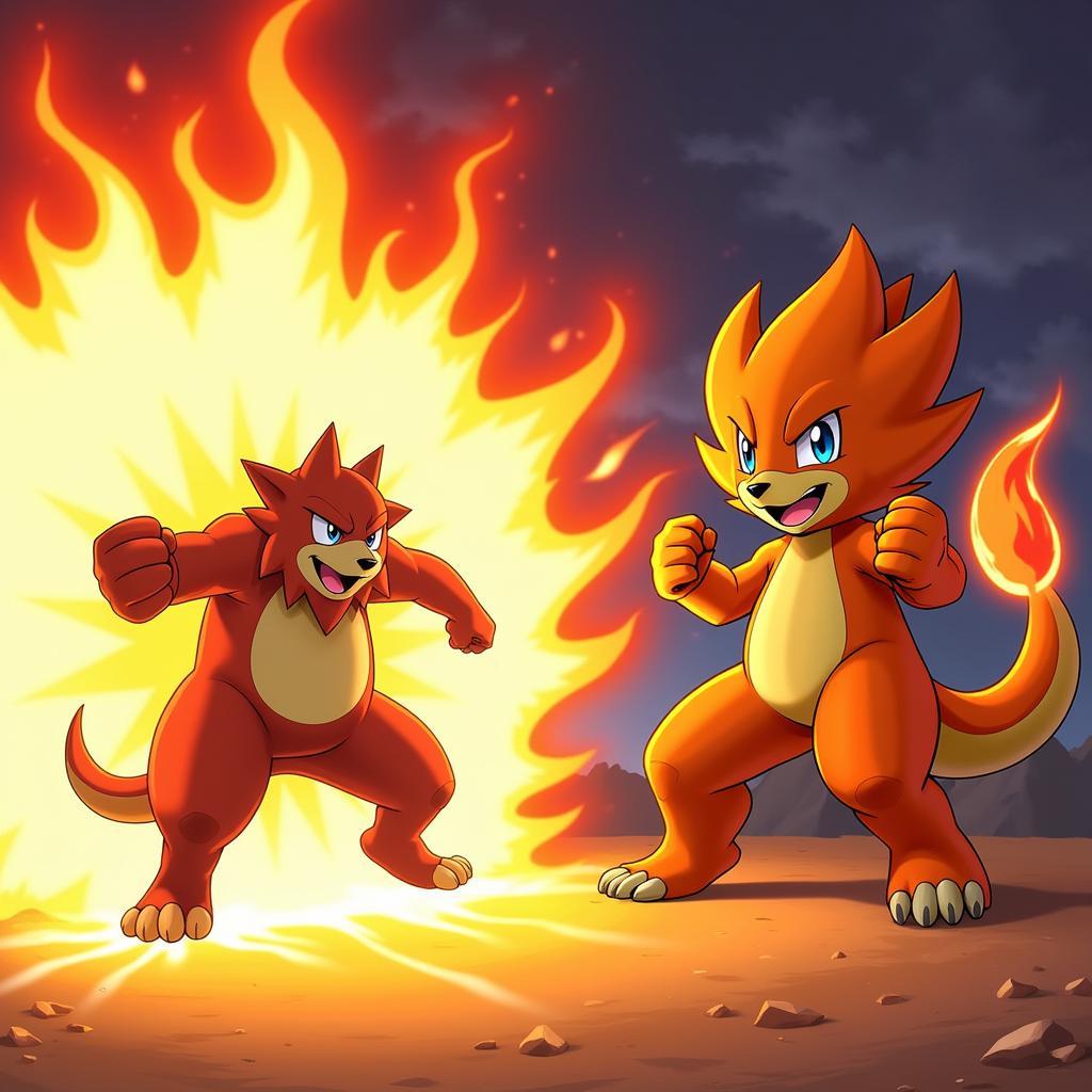 So sánh khả năng của Emboar và Infernape