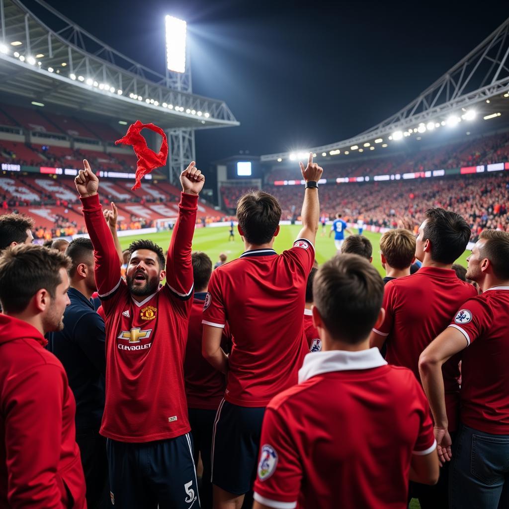 Fan MU Chelsea sân Old Trafford