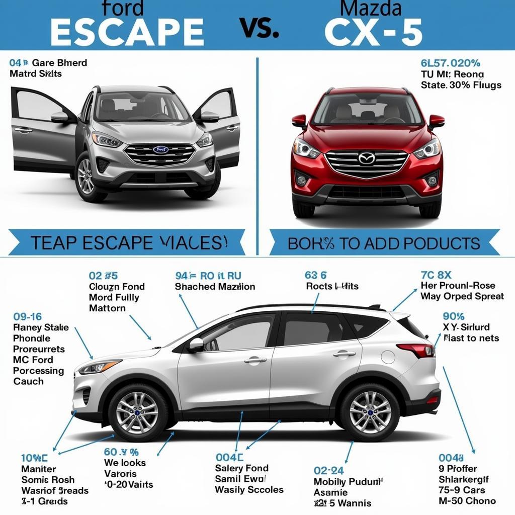 Ford Escape và Mazda CX-5: So sánh trực quan