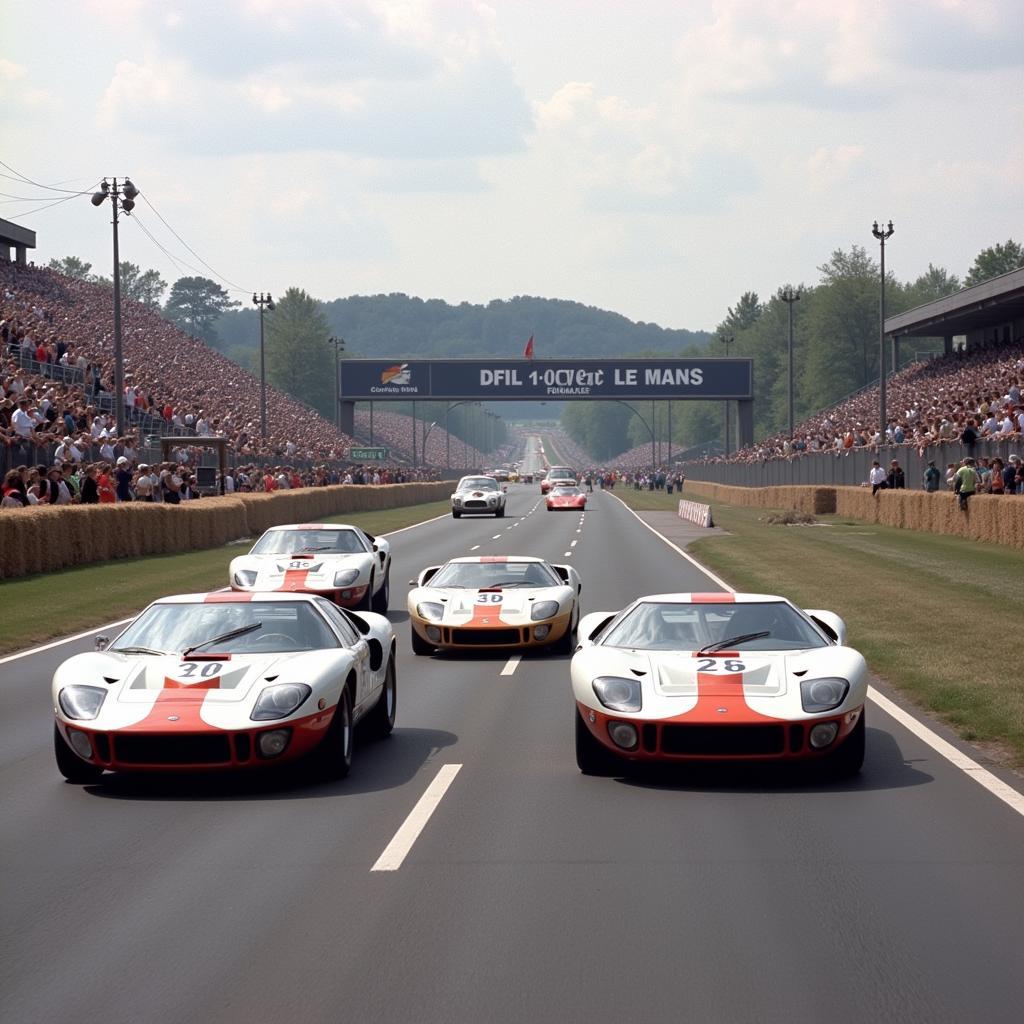 Ford vs Ferrari cán đích tại Le Mans