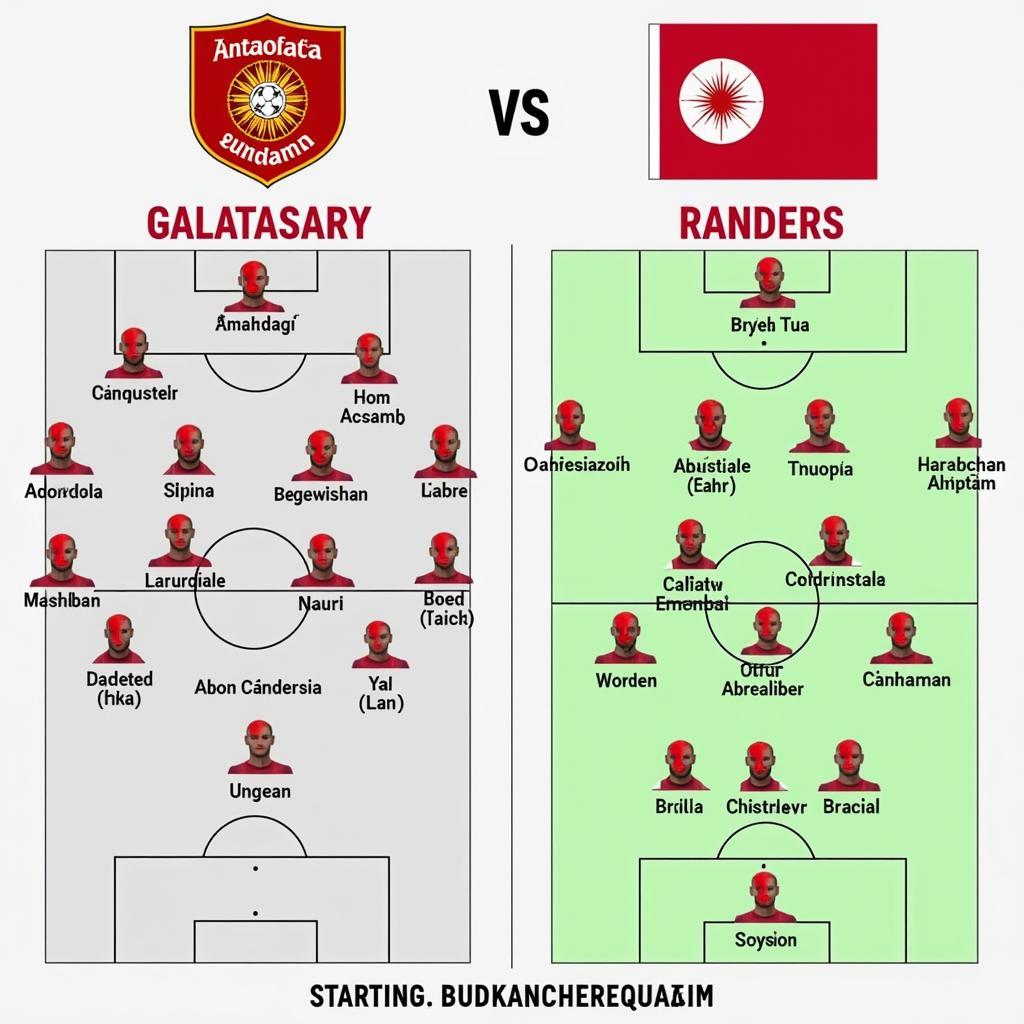 So sánh đội hình Galatasaray vs Randers