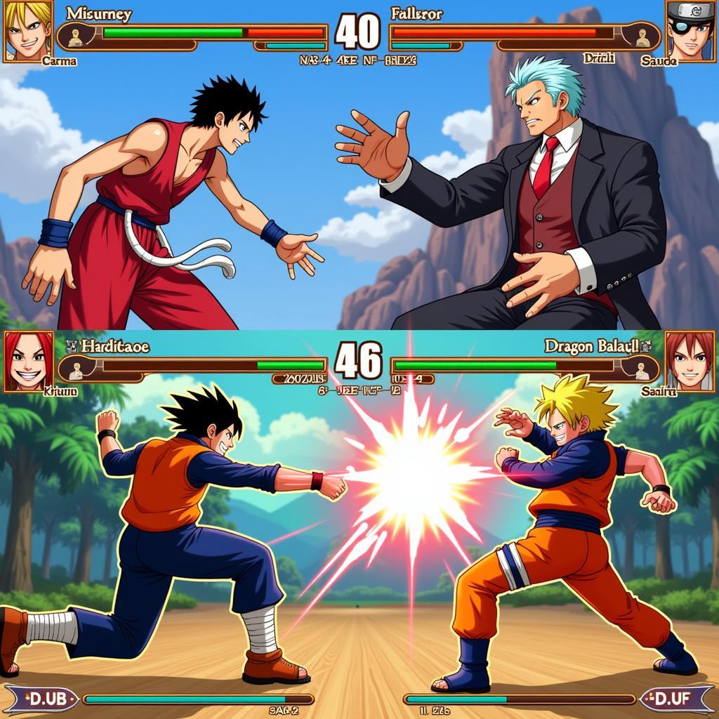 Game đối kháng One Piece, Naruto, Dragon Ball