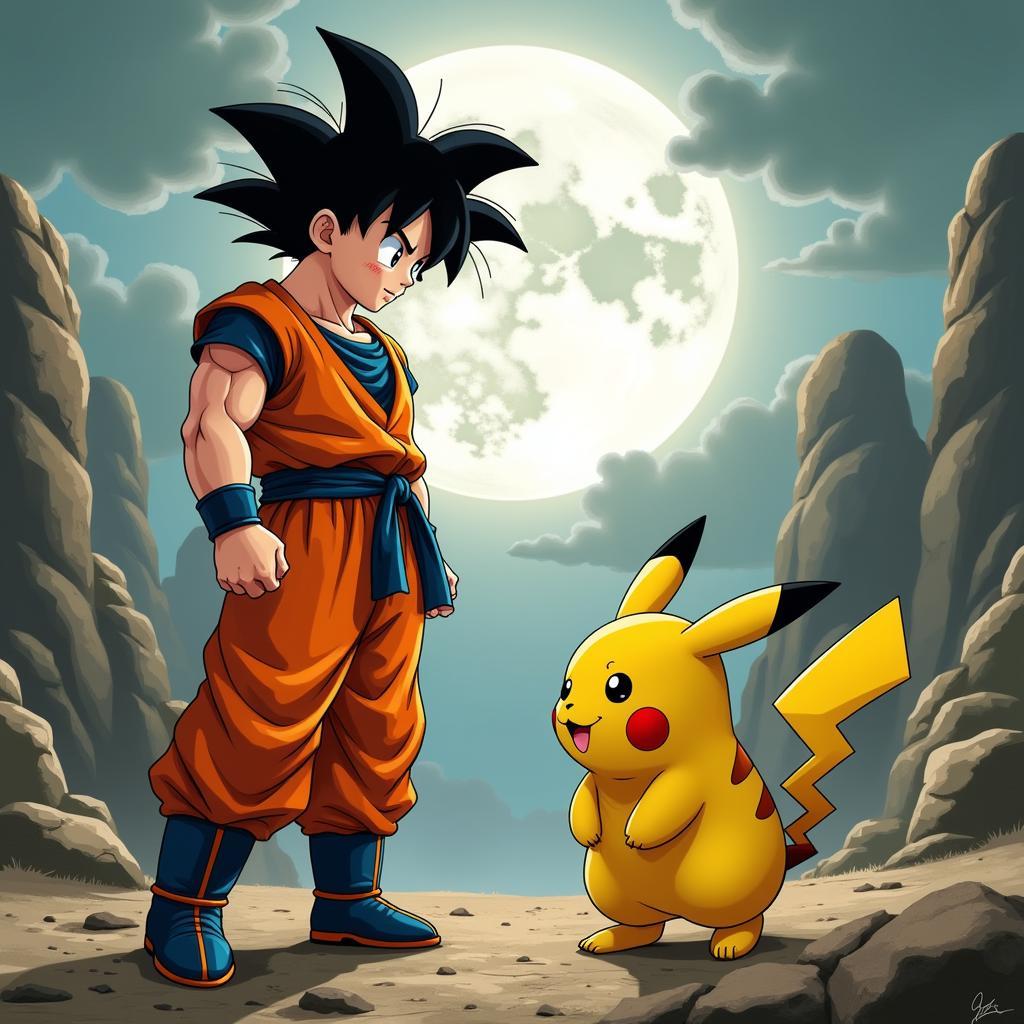 Goku và Pikachu Đối Đầu