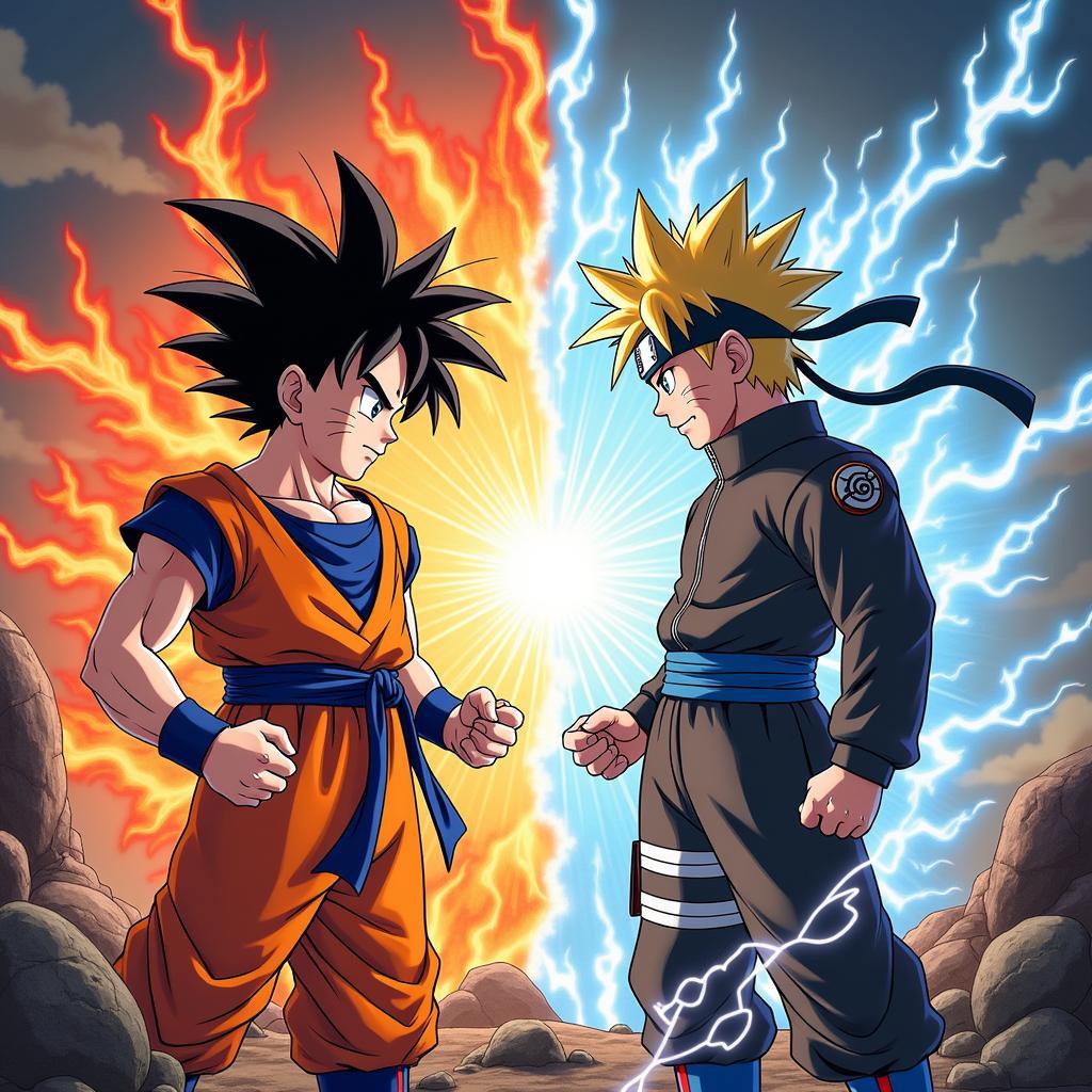 So sánh sức mạnh Goku vs Naruto