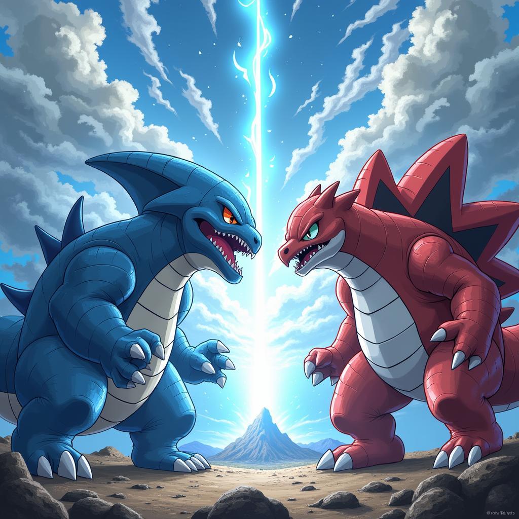 Mega Groudon và Mega Kyogre Đối Đầu