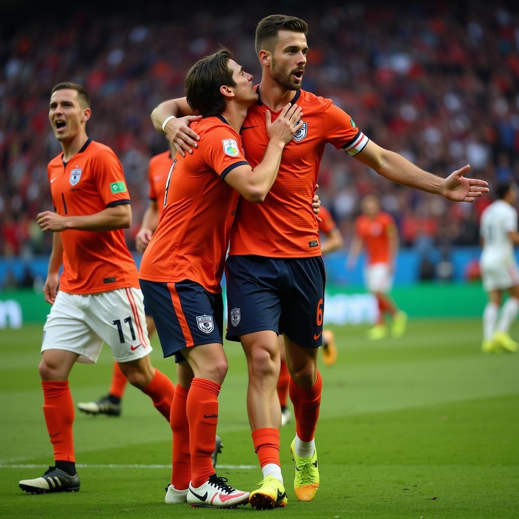 Hà Lan san bằng tỉ số trận đấu Germany vs Netherlands