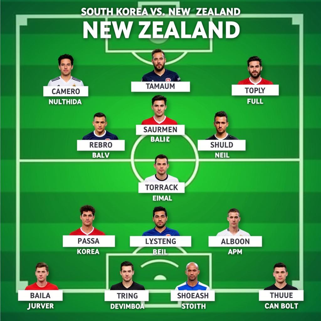 Đội hình Hàn Quốc vs New Zealand