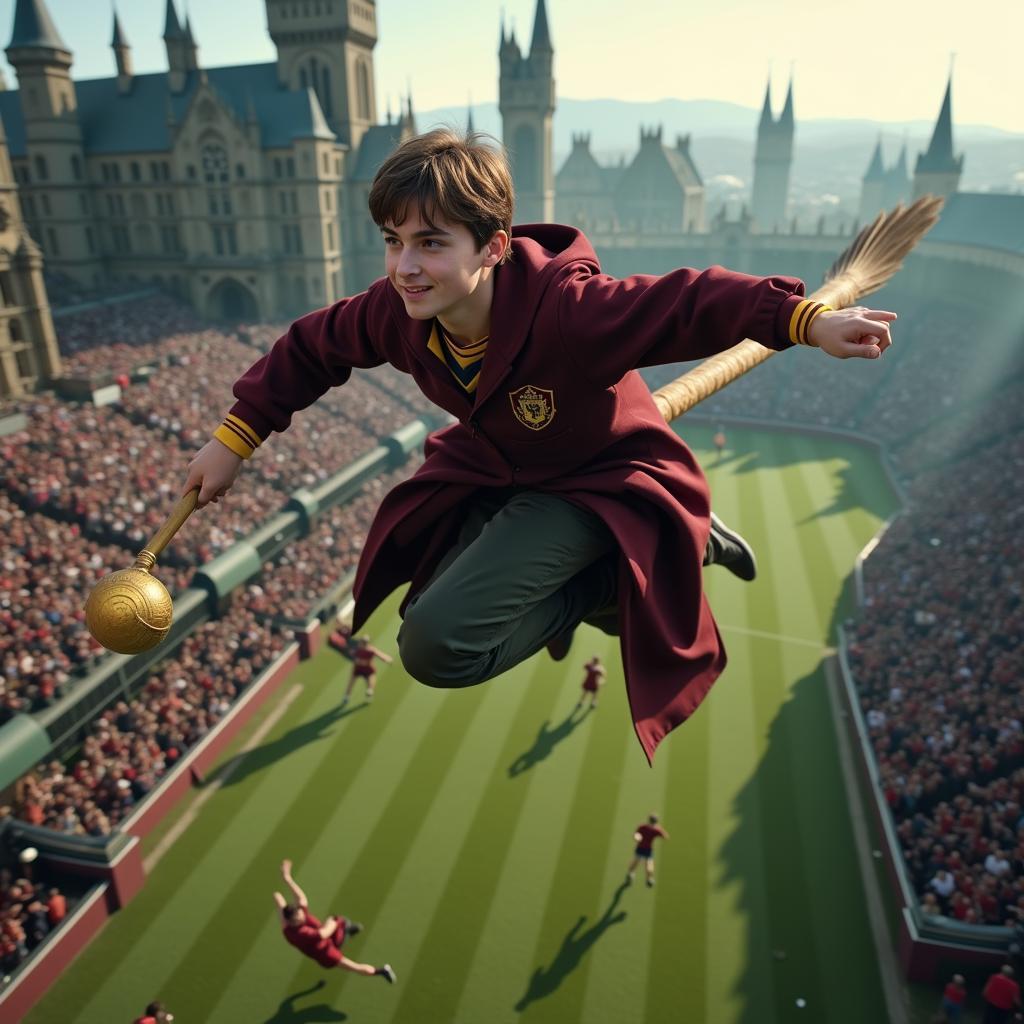 Harry Potter trong một trận đấu Quidditch