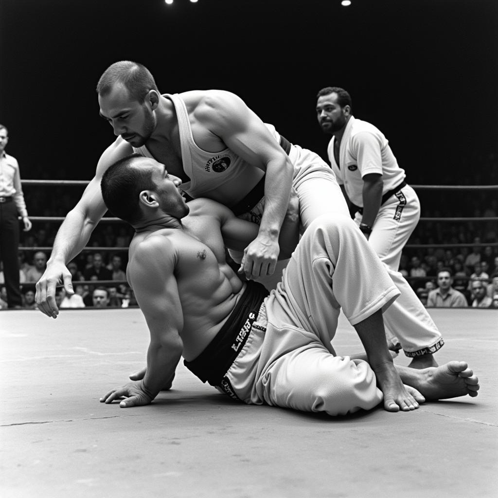 Helio Gracie bị khóa Kimura Lock