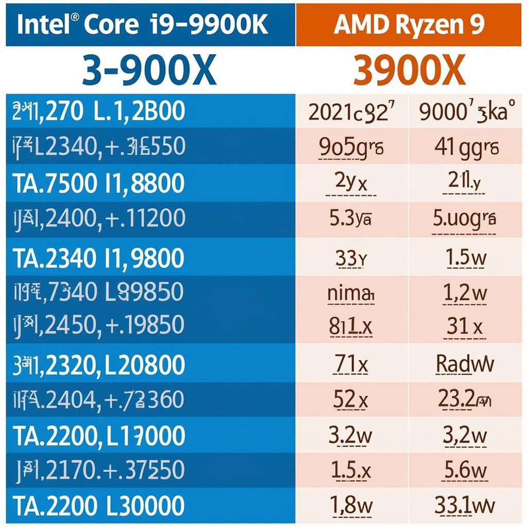 So sánh hiệu năng đa nhân giữa Intel Core i9-9900K và AMD Ryzen 9 3900X