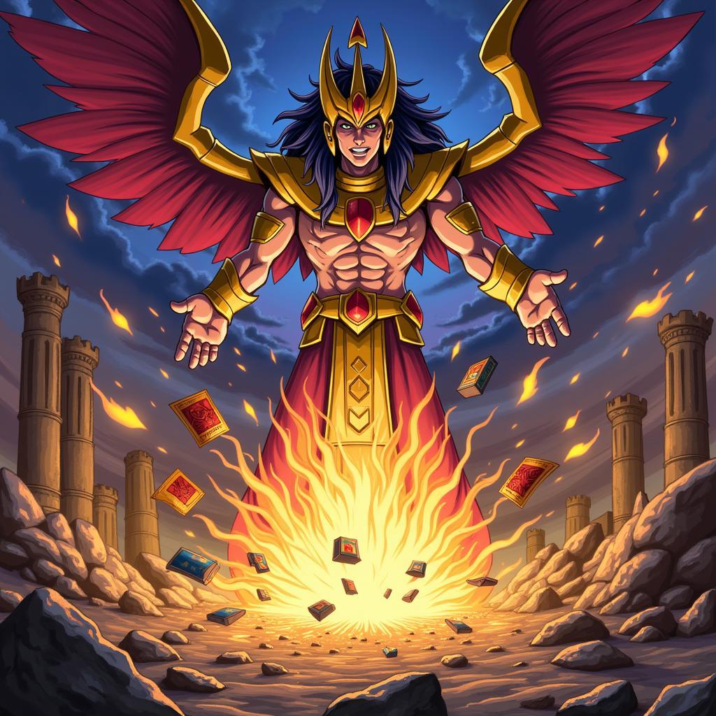 Horakhty thể hiện sức mạnh thần thánh trong Yu-Gi-Oh!