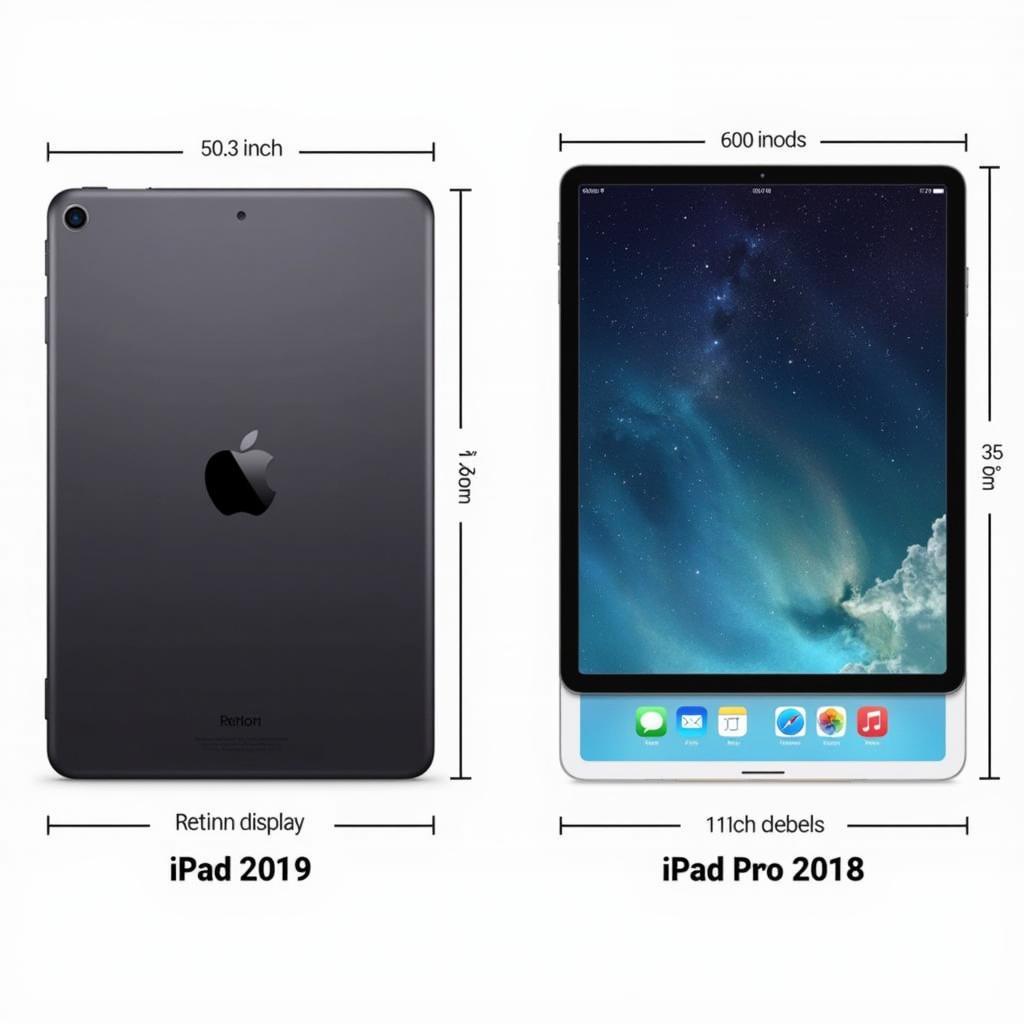 So sánh màn hình và thiết kế giữa iPad 2019 và iPad Pro 2018