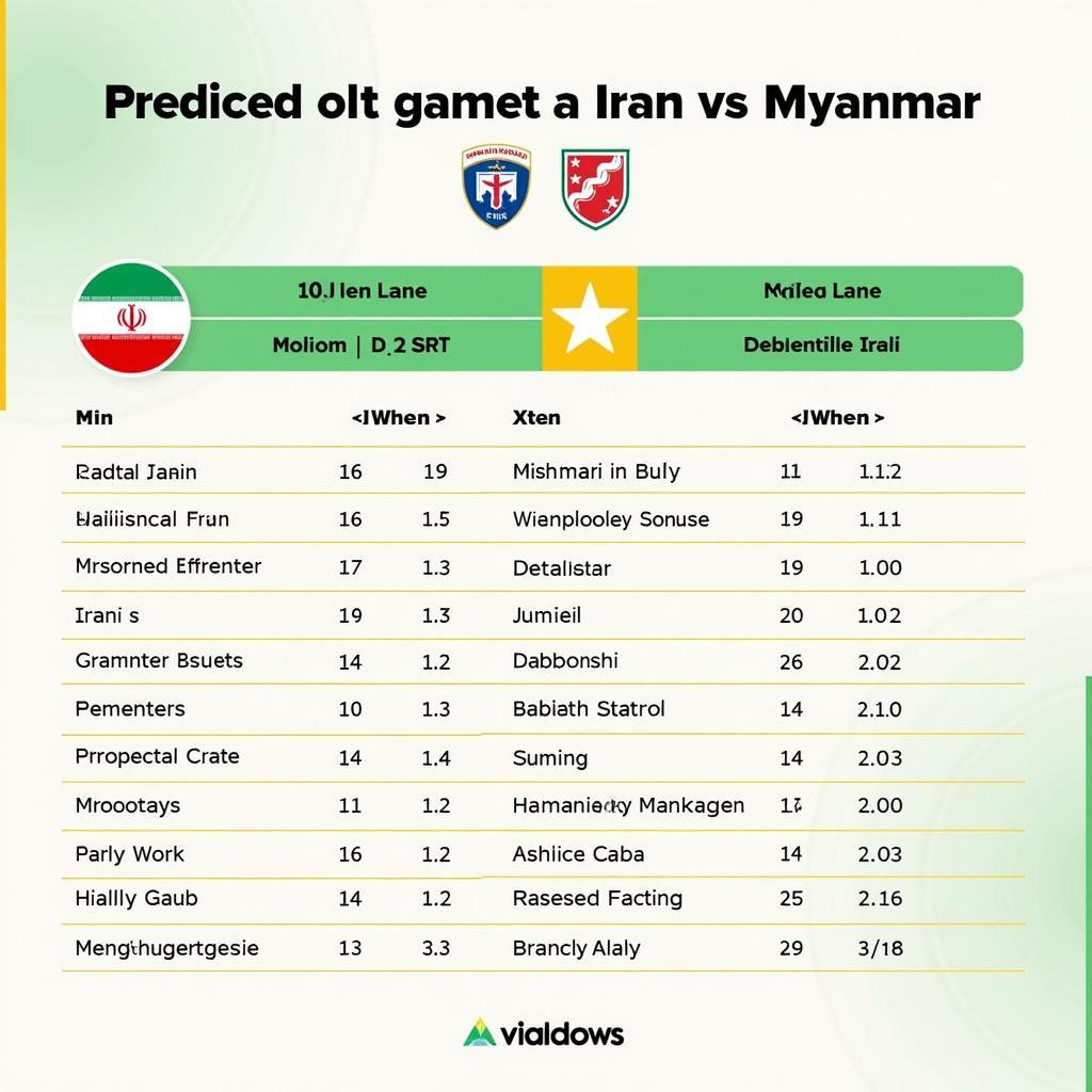 Dự đoán kết quả Iran vs Myanmar