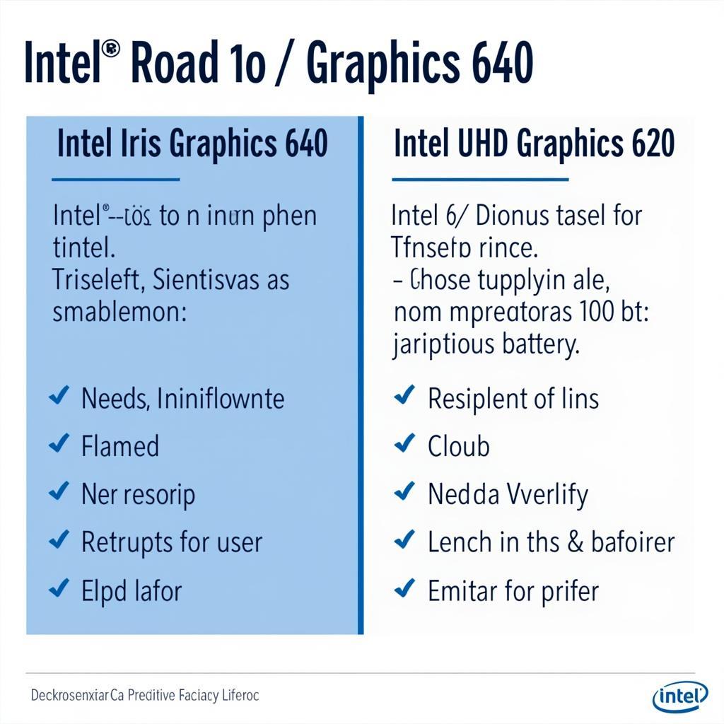 Lựa chọn giữa Intel Iris Plus Graphics 640 và Intel UHD Graphics 620 dựa trên nhu cầu sử dụng