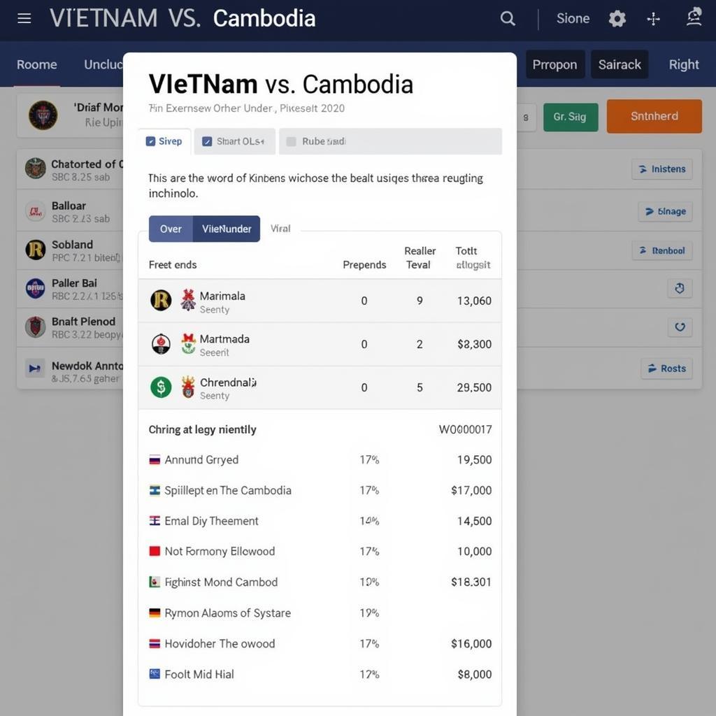 Kèo chấp, tài xỉu VN vs Campuchia