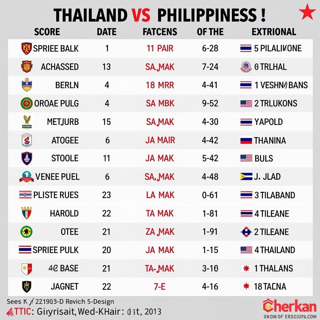 Kết quả gần đây Thái Lan vs Philippin