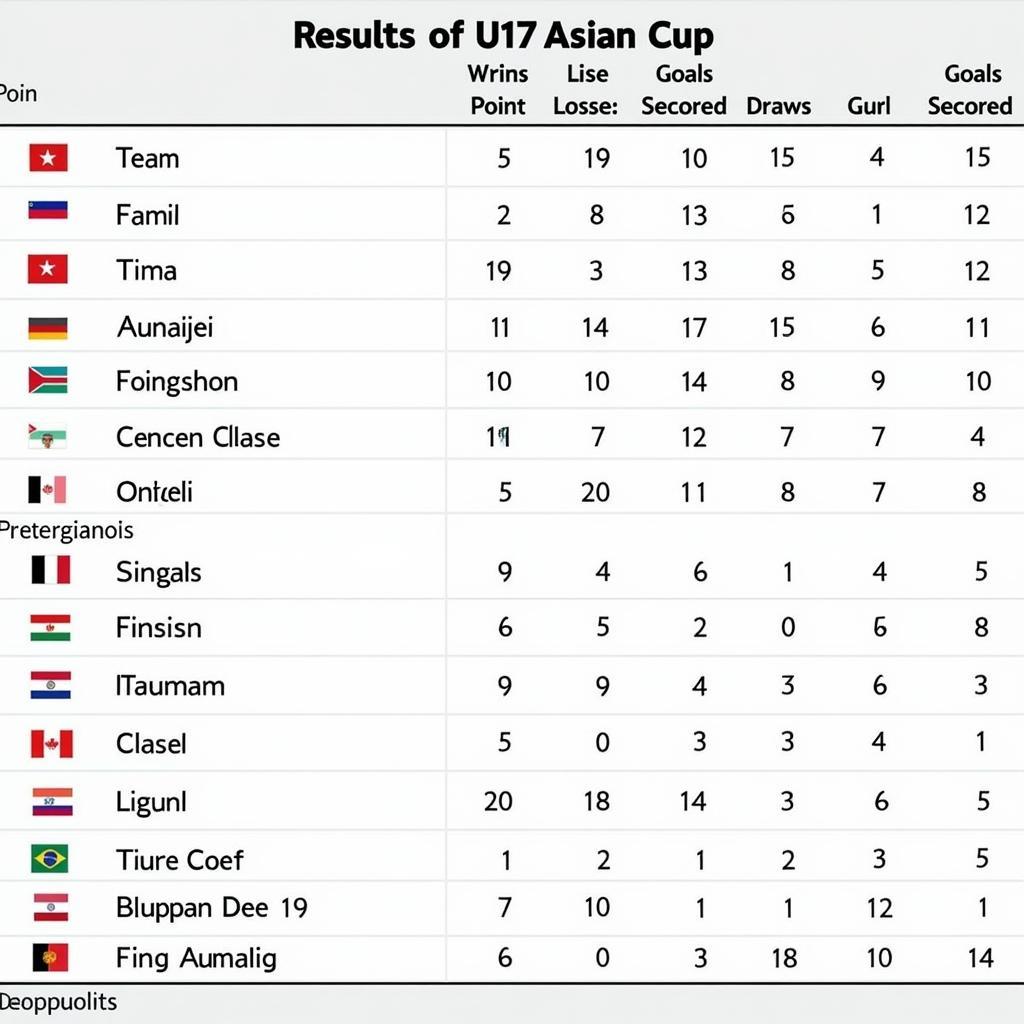 Kết quả vòng bảng U17 Châu Á