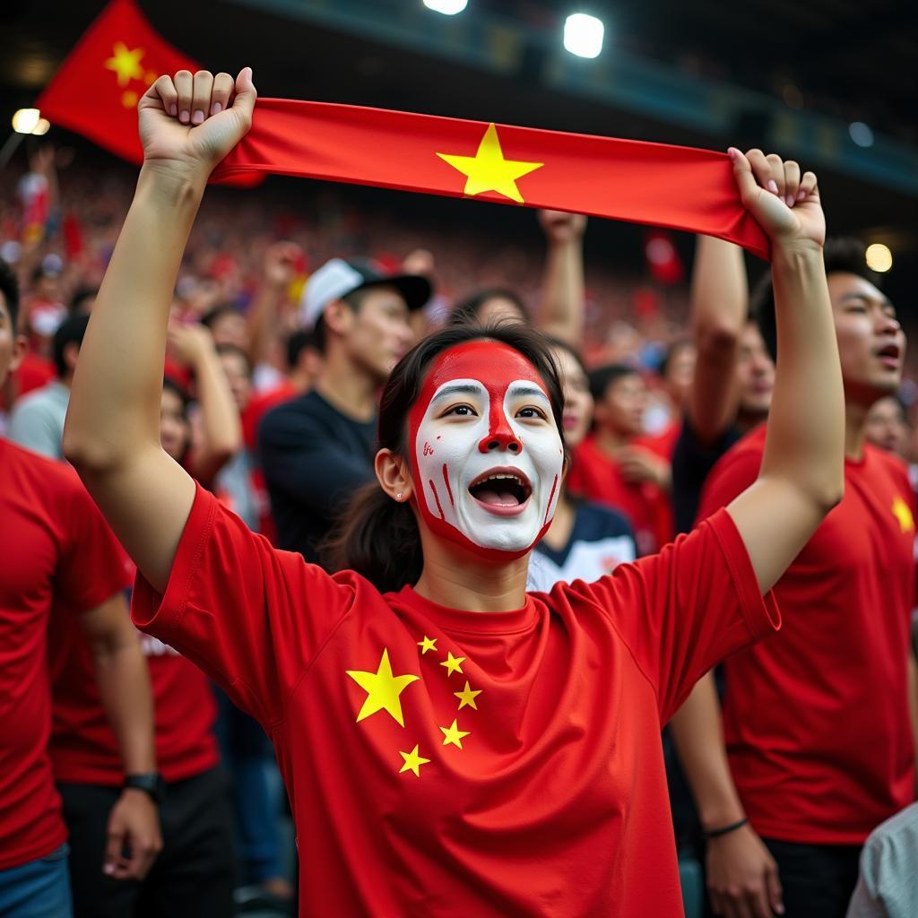 Khán Giả Trung Quốc Cổ Vũ Tại Asian Cup 2019