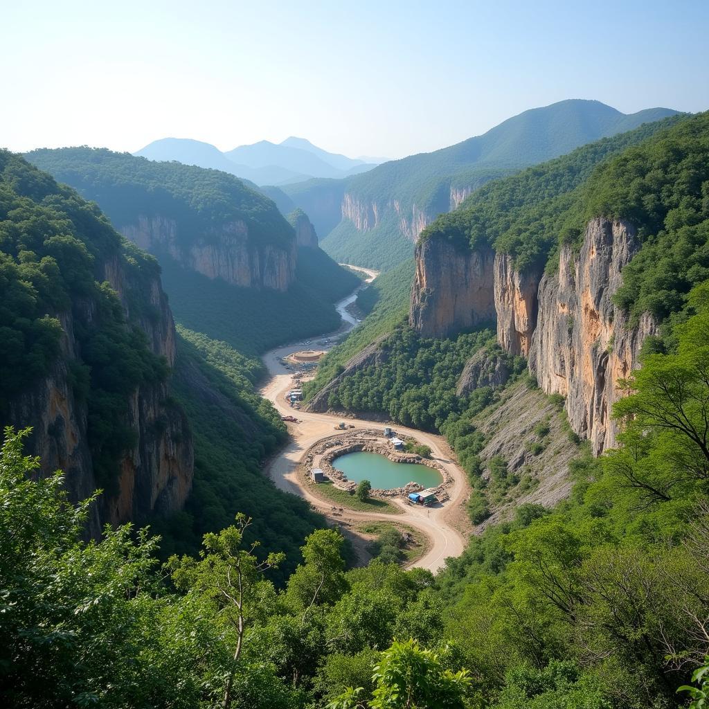 Toàn cảnh kho đá Phú Tài