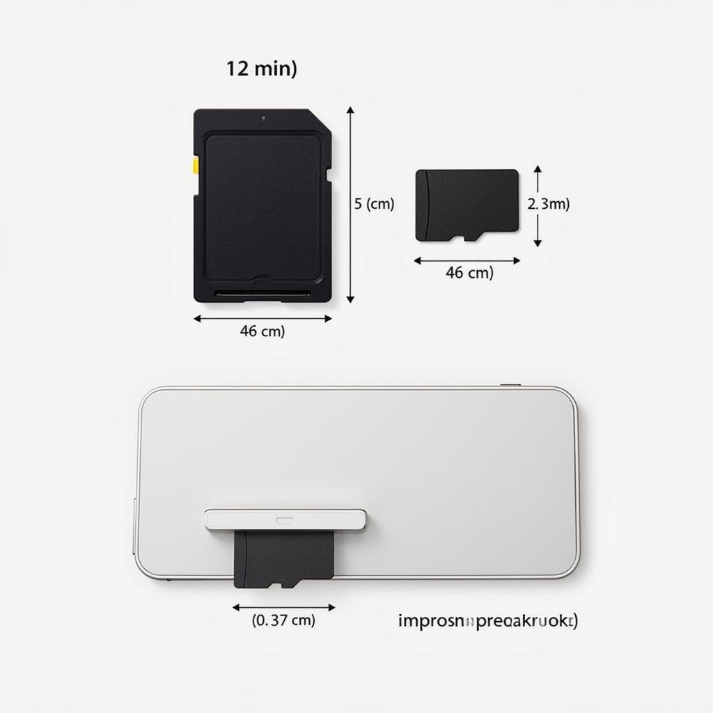 So sánh kích thước SD card và micro SD card