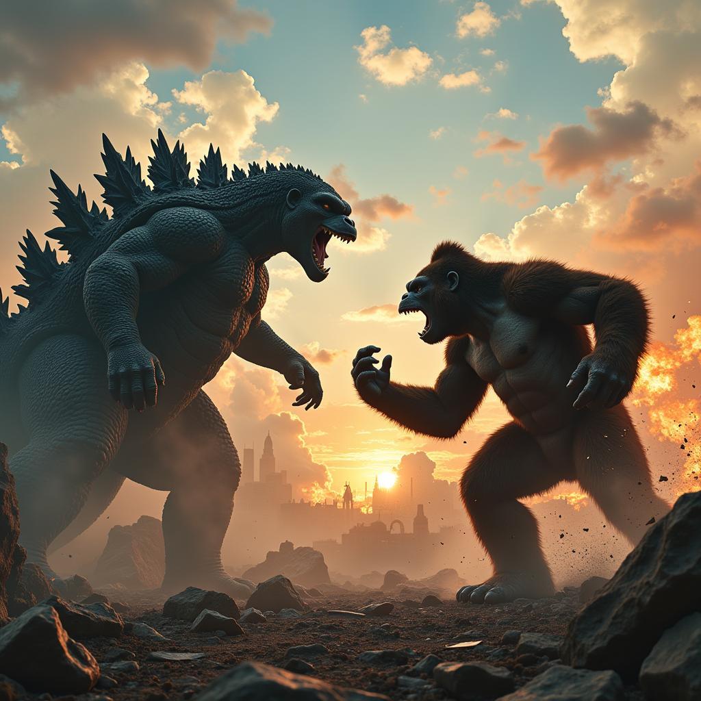 King Kong và Godzilla đối đầu kịch tính