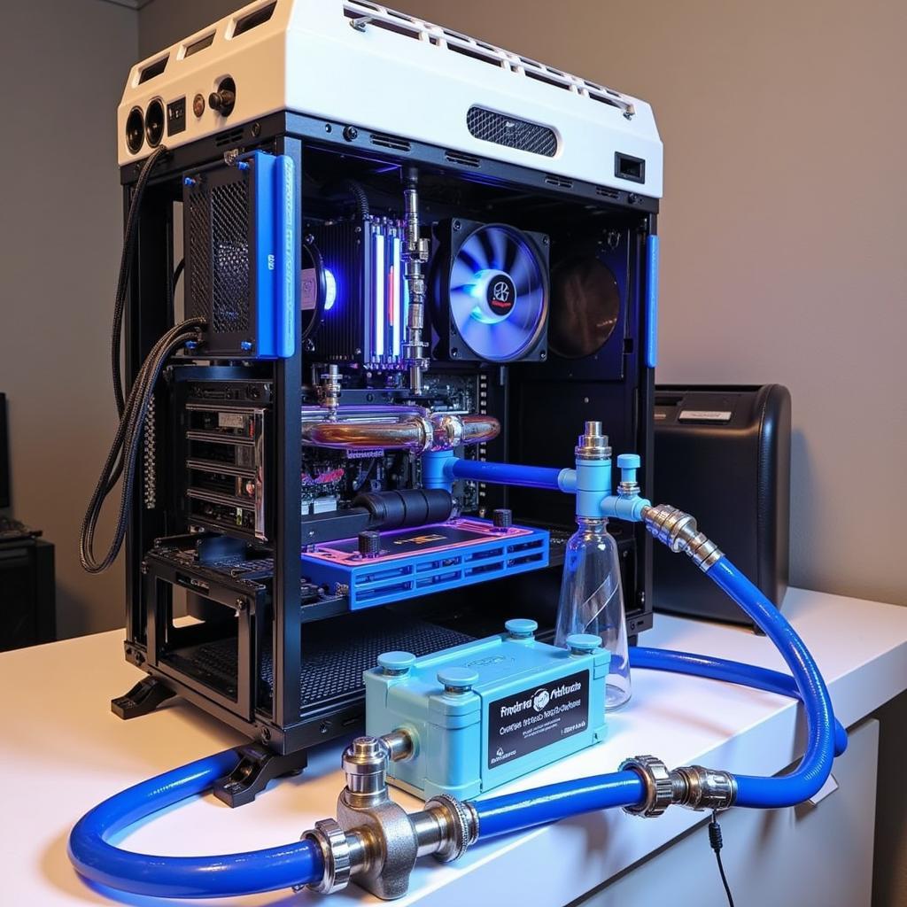 Lắp đặt custom liquid cooling