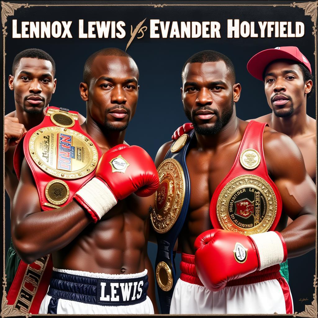 Lennox Lewis và Holyfield, hai huyền thoại quyền anh