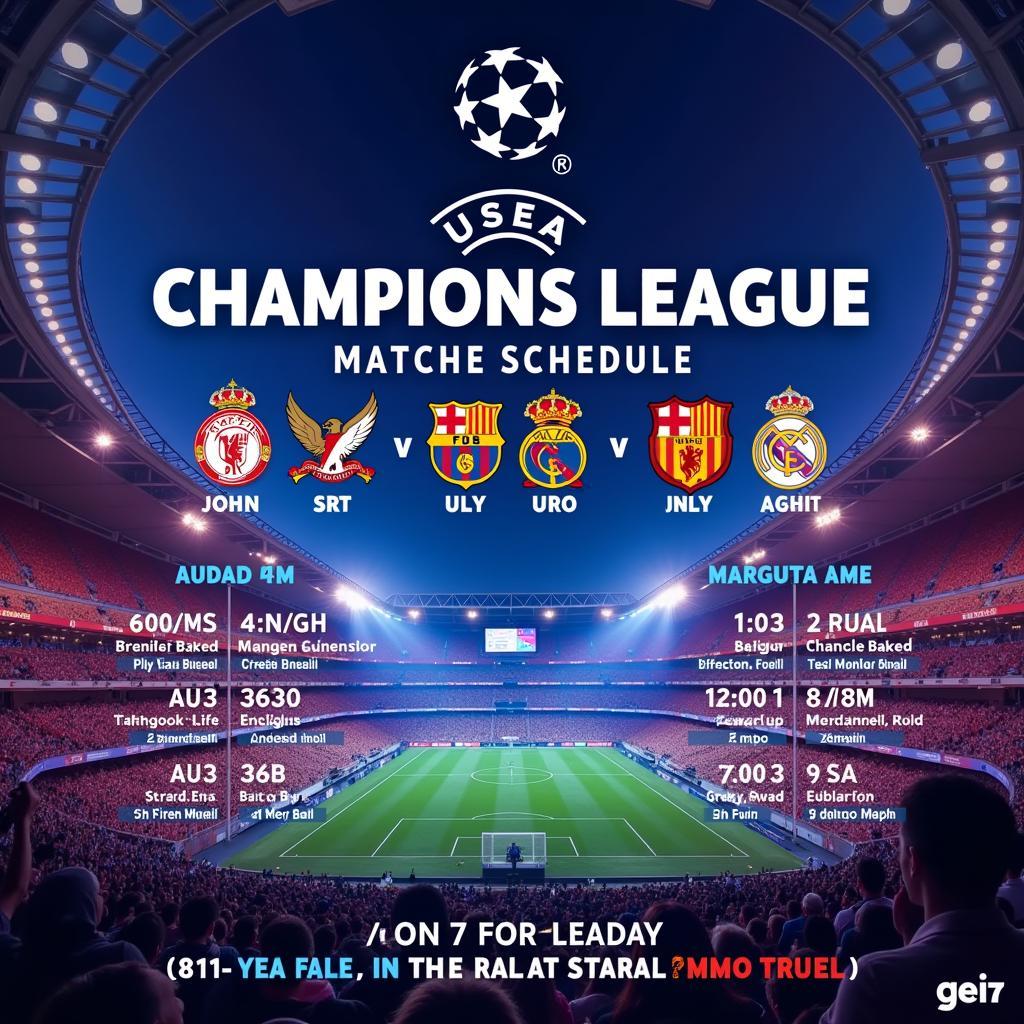 Lịch bóng đá quốc tế Champions League hôm nay